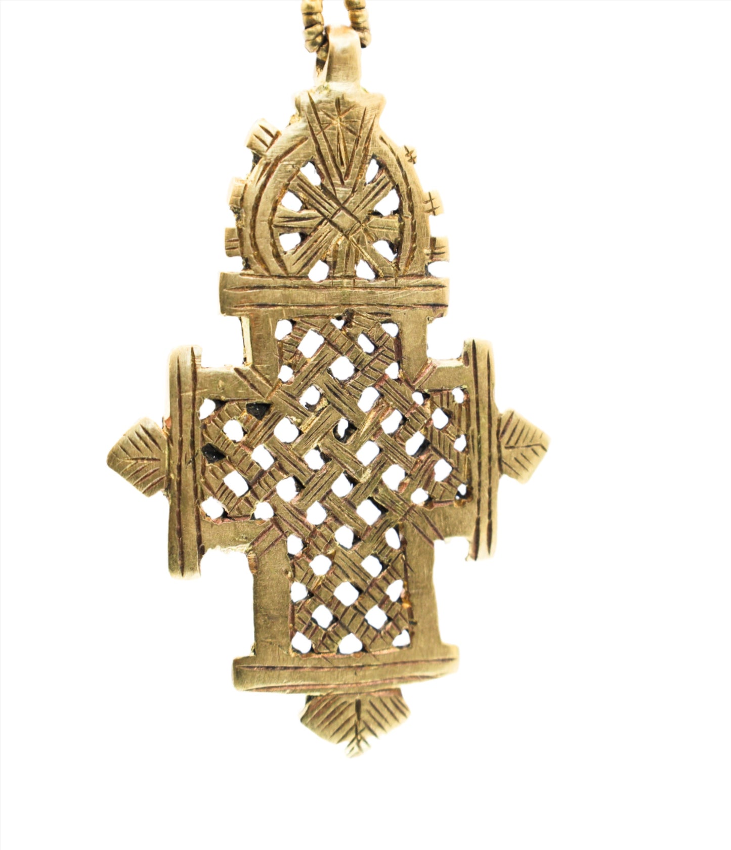 Versatile Ethiopian Cross Jade Wrap Necklace