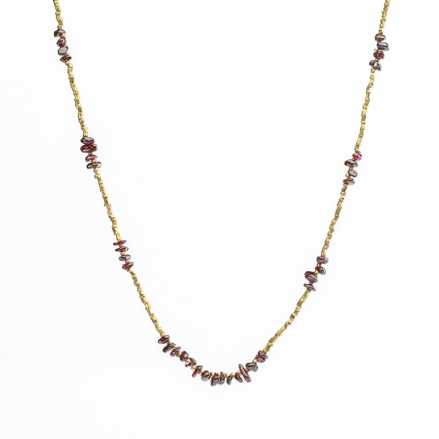 Garnet stone necklace