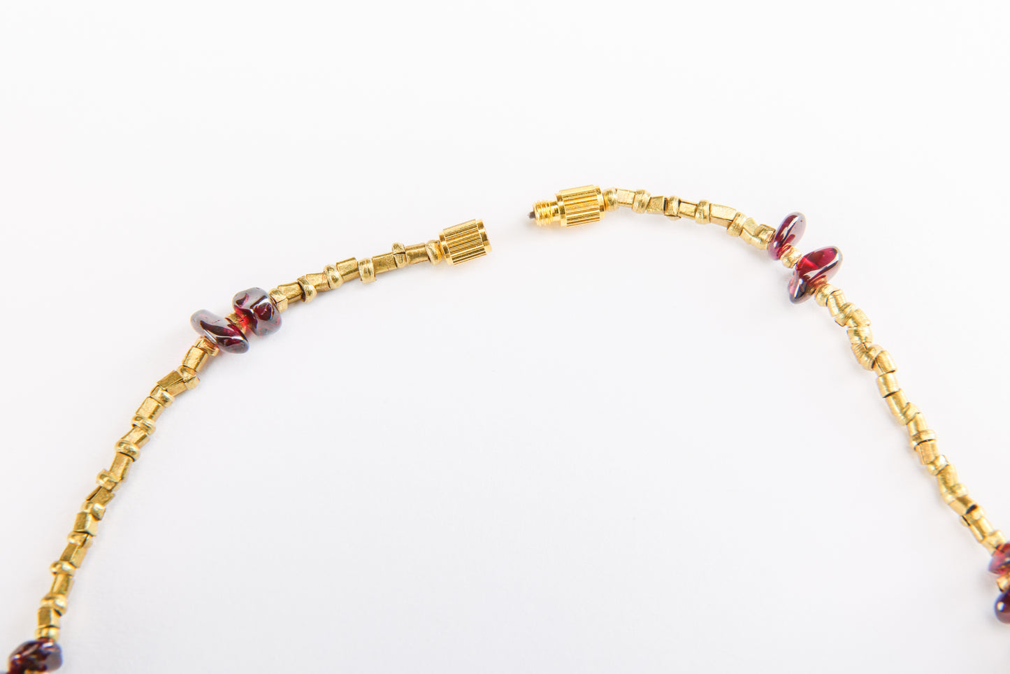 Brass Garnet Bliss Necklace