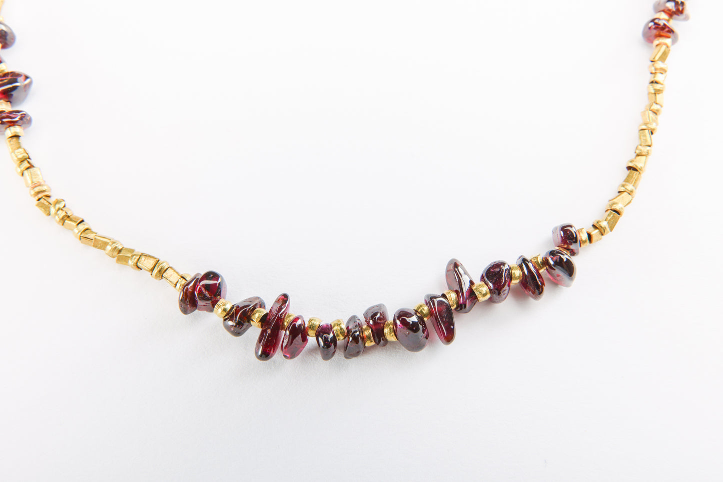 Brass Garnet Bliss Necklace