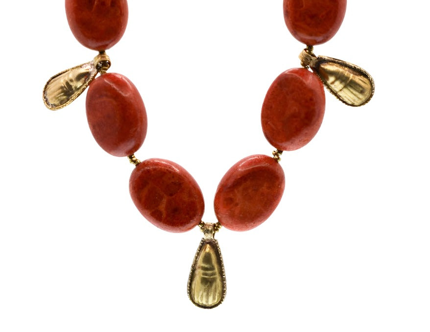 Coral Fertility Charm Necklace