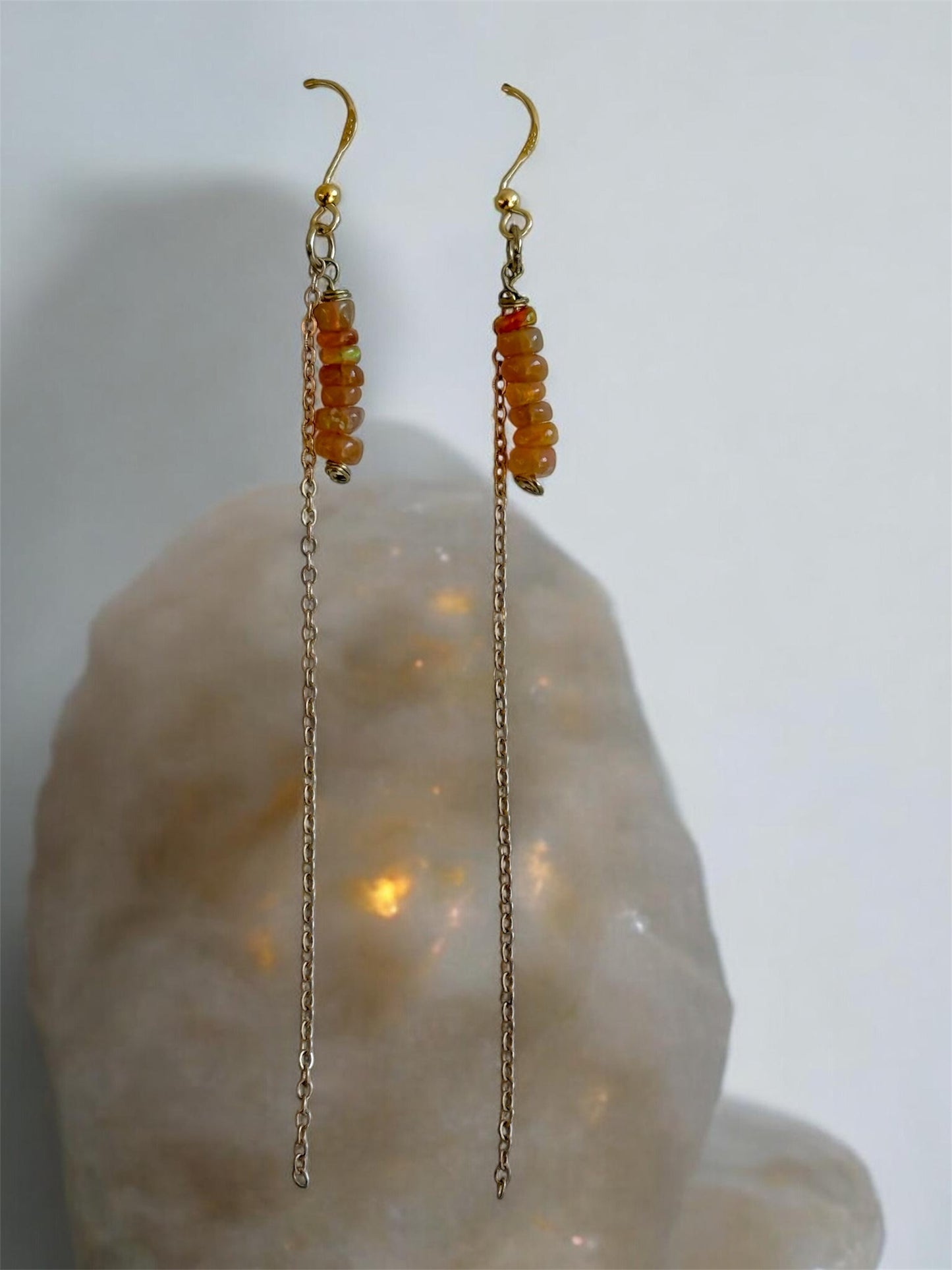 Ethiopian opal earrings
