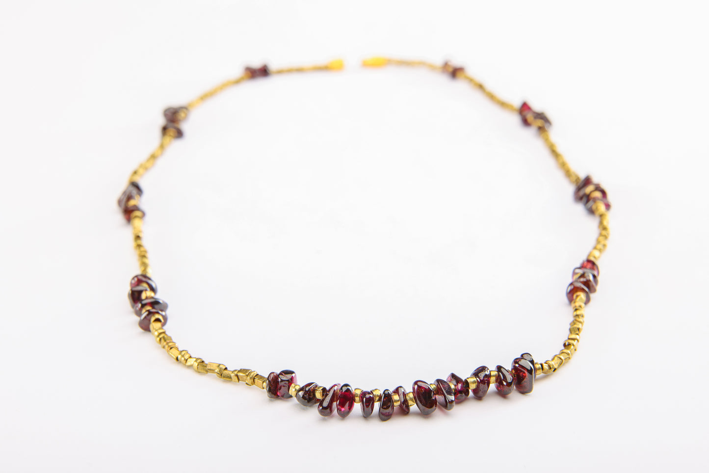 Brass Garnet Bliss Necklace