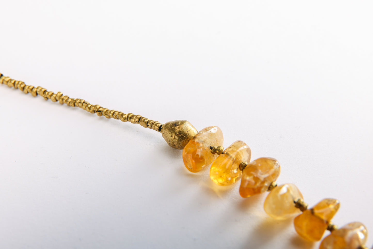 Ethiopian Cross Necklace with Citrine
