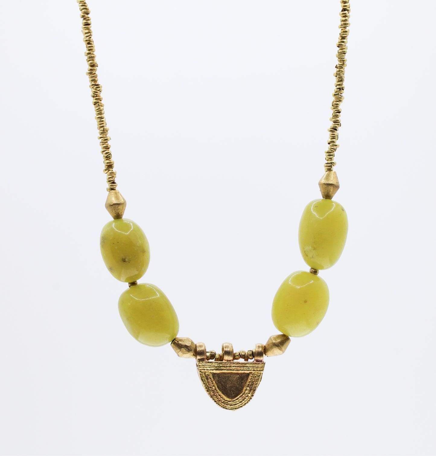 Tuscan Olive Jade Telsum Necklace