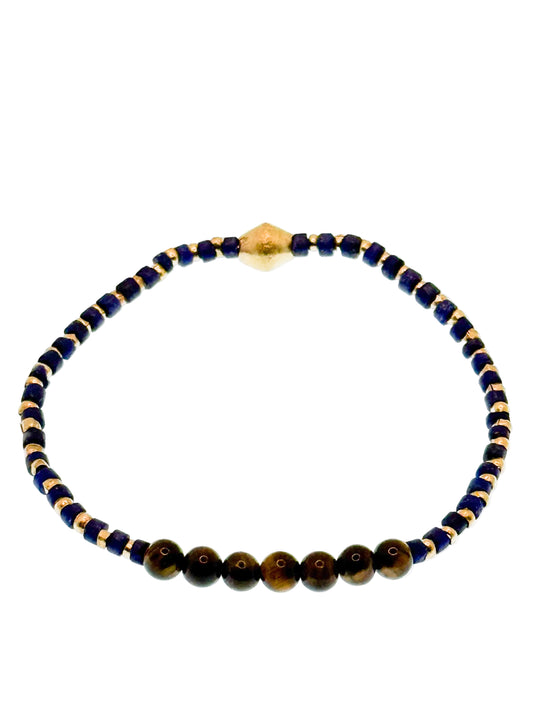 Lapis Tiger eye bracelet