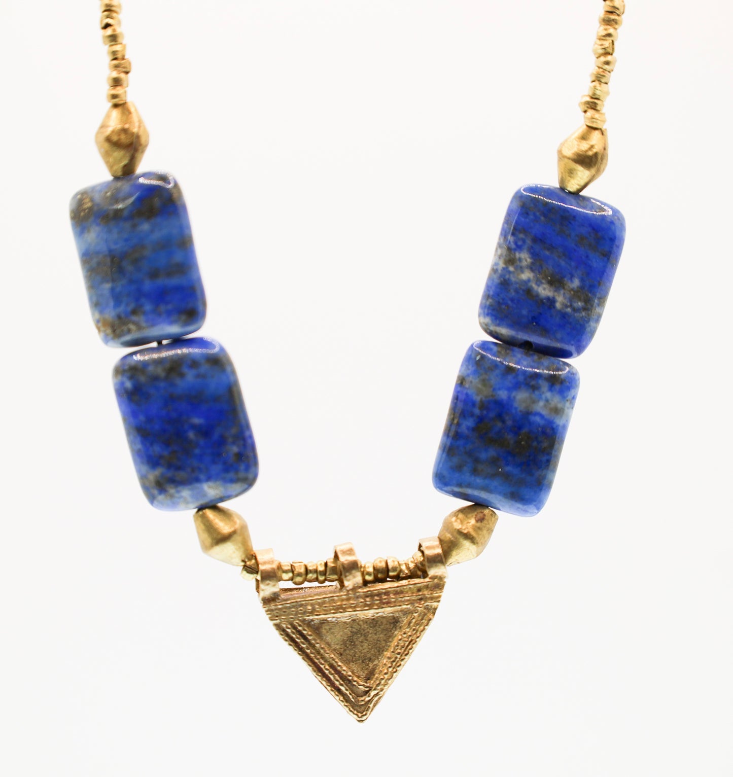 Lapis Harmony Brass Telsum Necklace