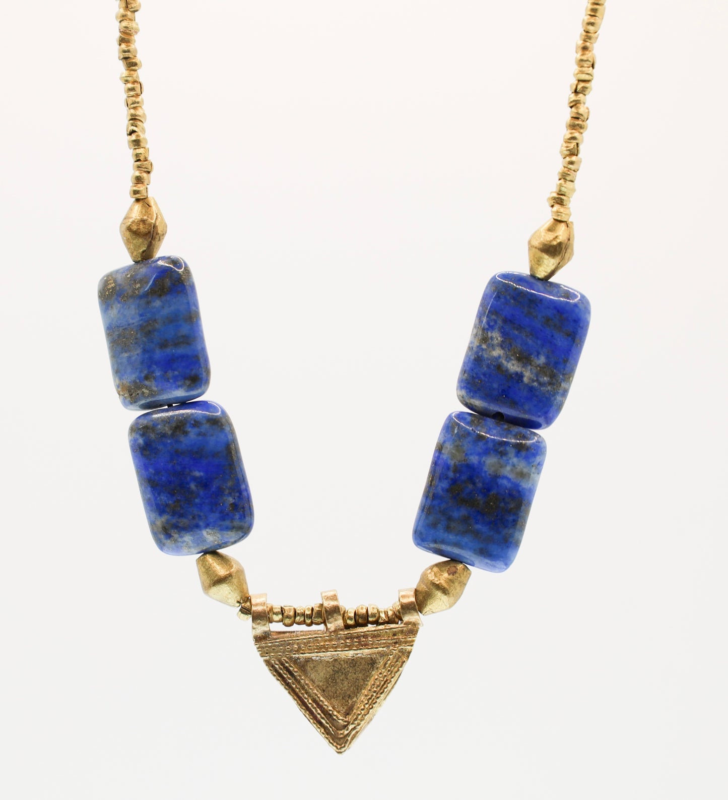 Lapis Harmony Brass Telsum Necklace
