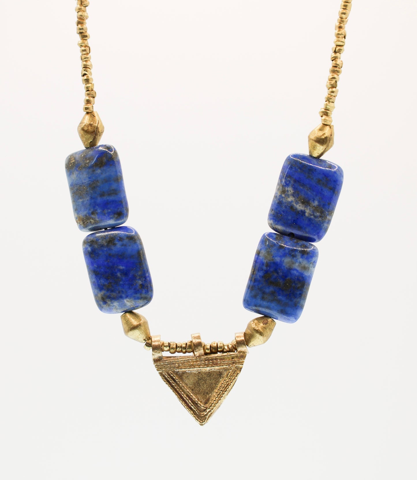 Lapis Harmony Brass Telsum Necklace