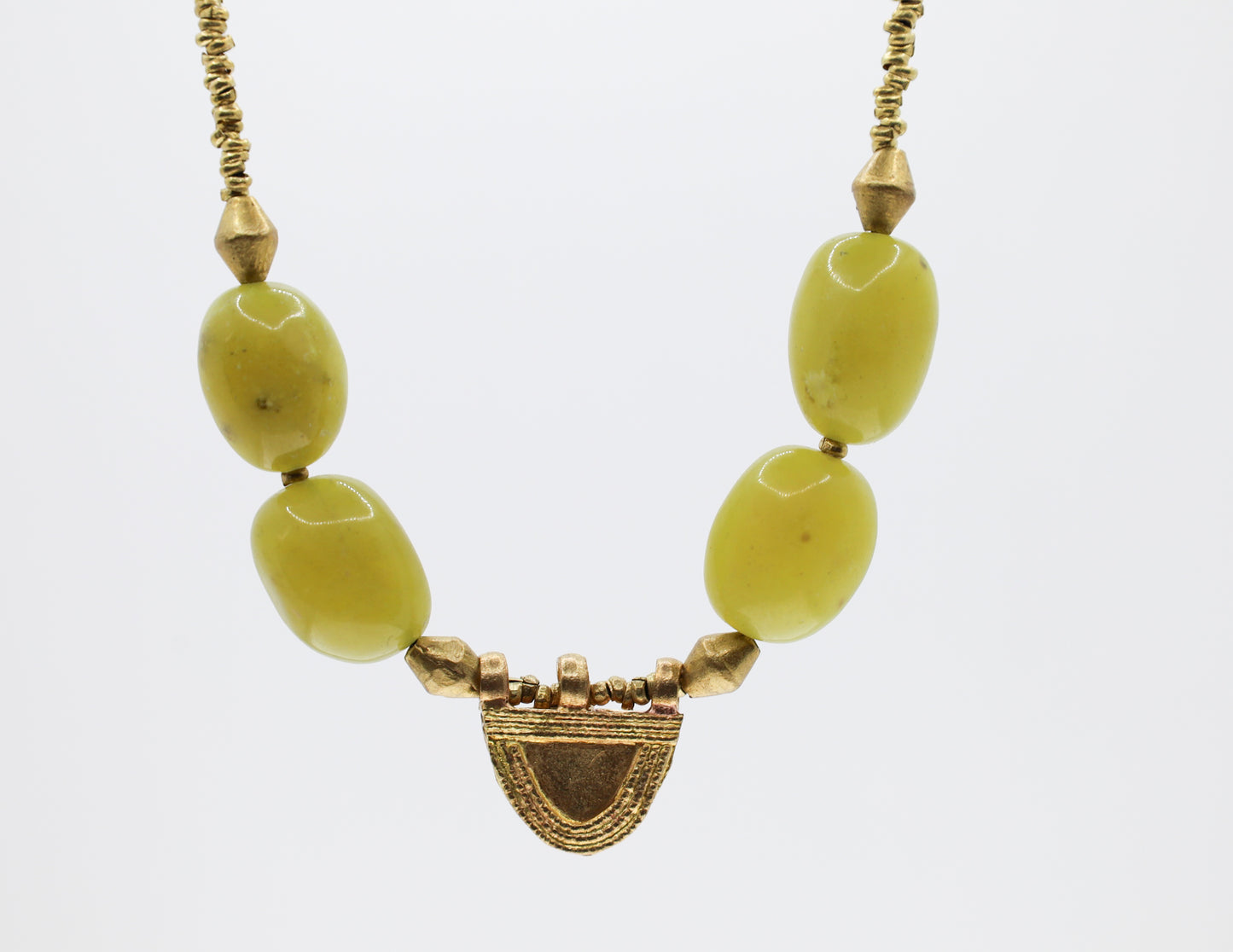 Tuscan Olive Jade Telsum Necklace