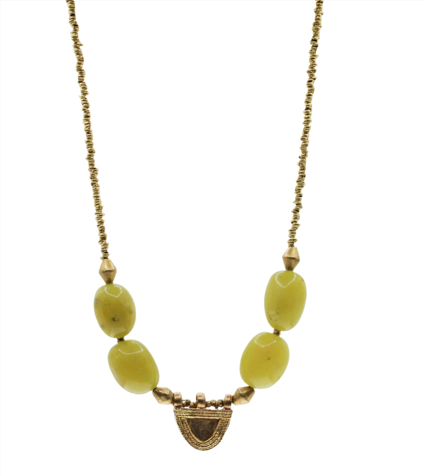 Tuscan Olive Jade Telsum Necklace