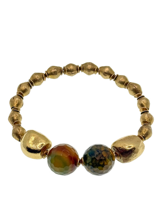 Sunlit Forest Agate Bracelet